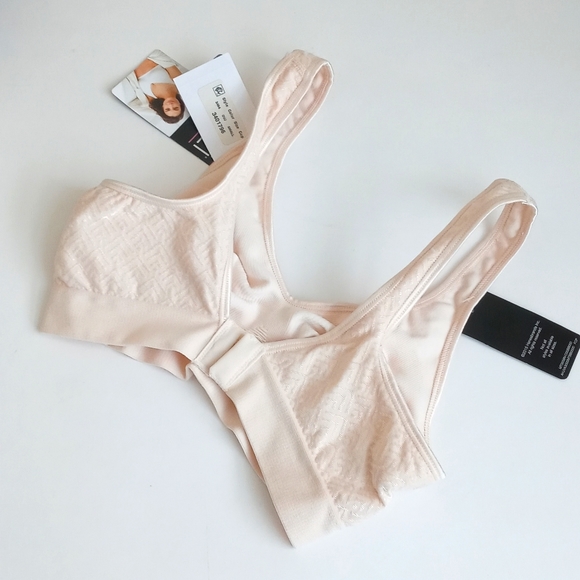 Bali Flex to Fit Wire Free Nylon Blend Light Beige / Nude Bra S - Picture 2 of 8